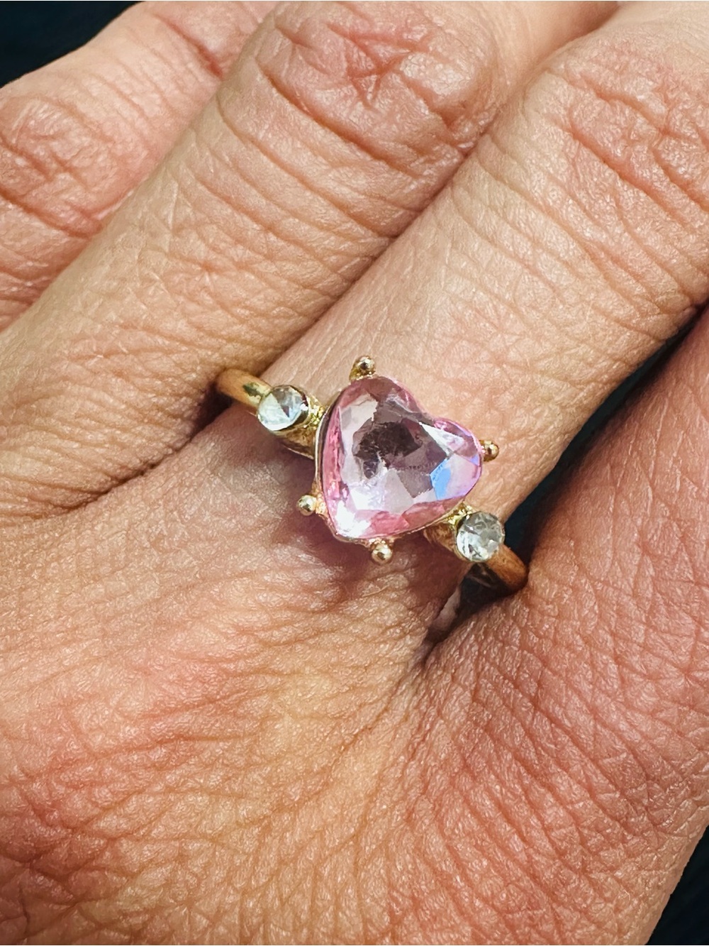 Stunning Pink Heart  ring